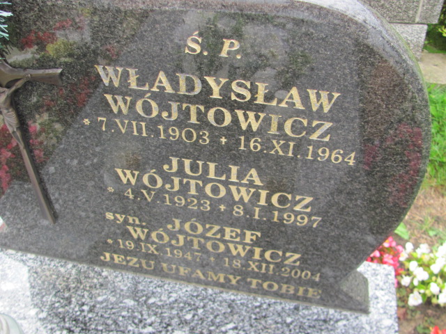 Józef Wójtowicz 1947 Bystra-Sidzina - Grobonet - Wyszukiwarka osób pochowanych