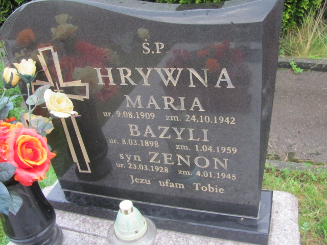 Bazyli Hrywna 1898 Bystra-Sidzina - Grobonet - Wyszukiwarka osób pochowanych